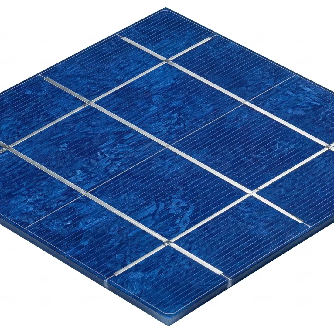 AI-generated depiction of a single I-Generation polycrystalline solar cell.
