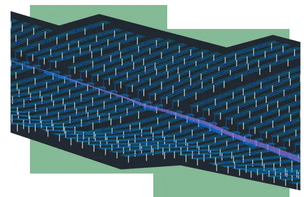 Graphic of PVcase Ground Mount