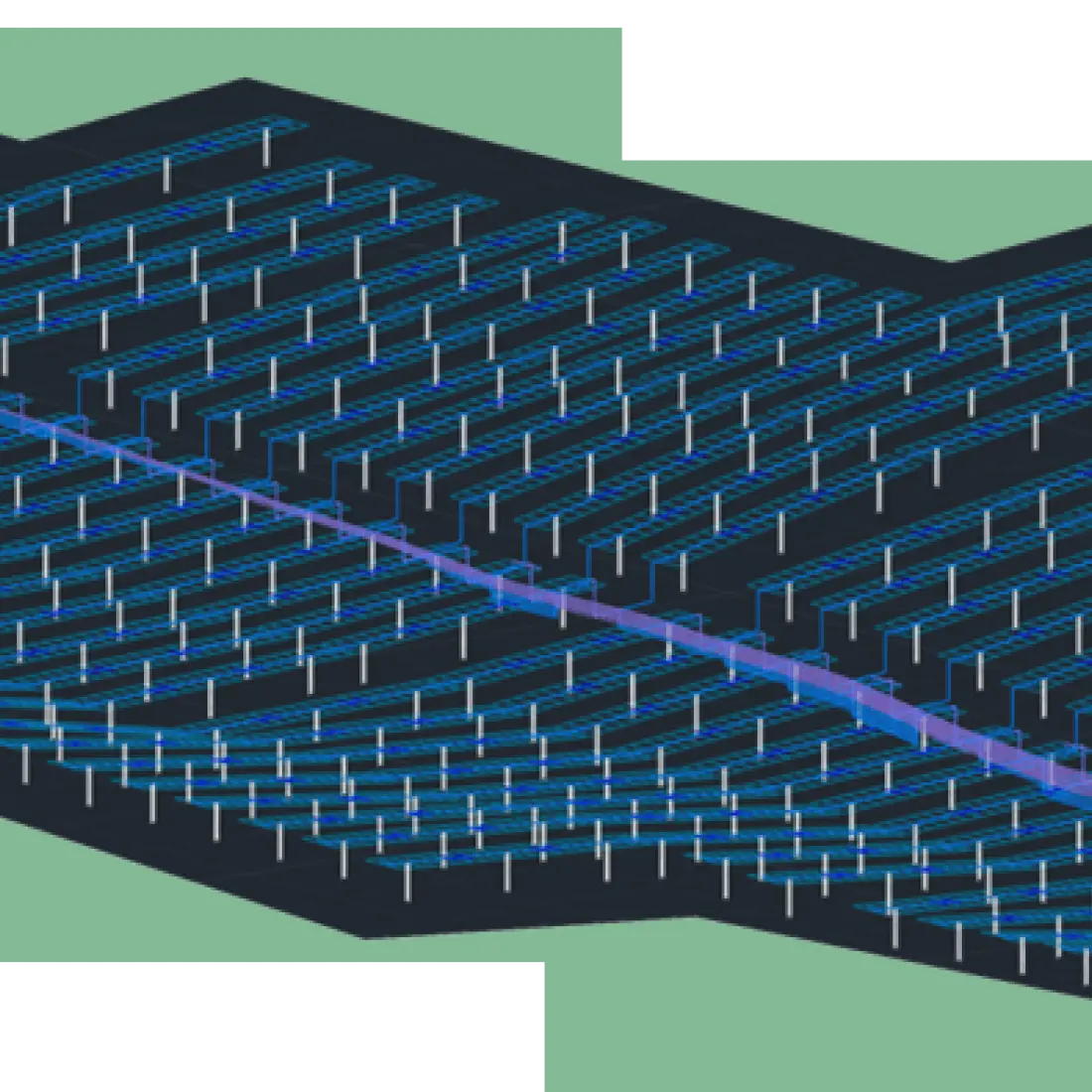 Graphic of PVcase Ground Mount