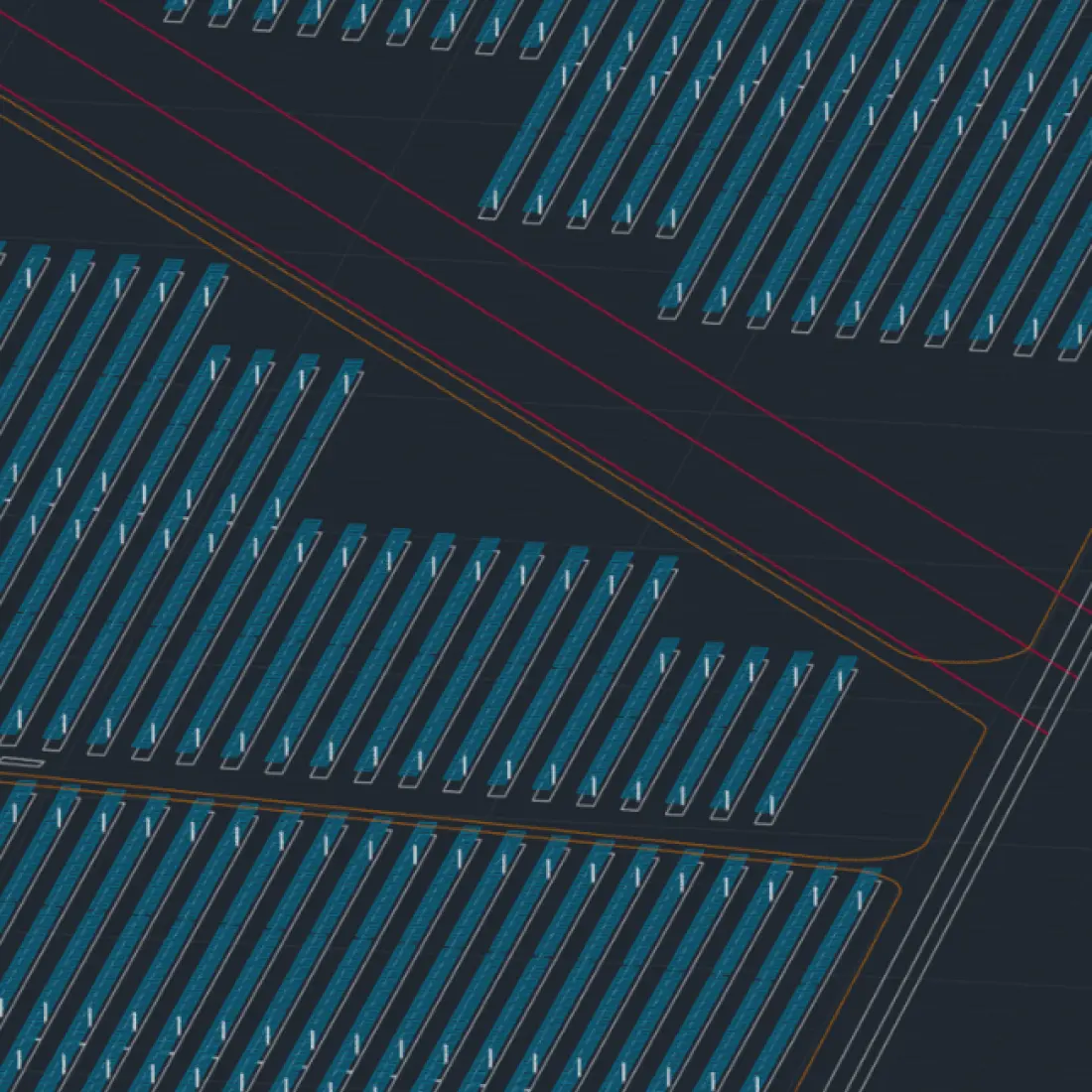 Illustration of using PVcase Ground Mount
