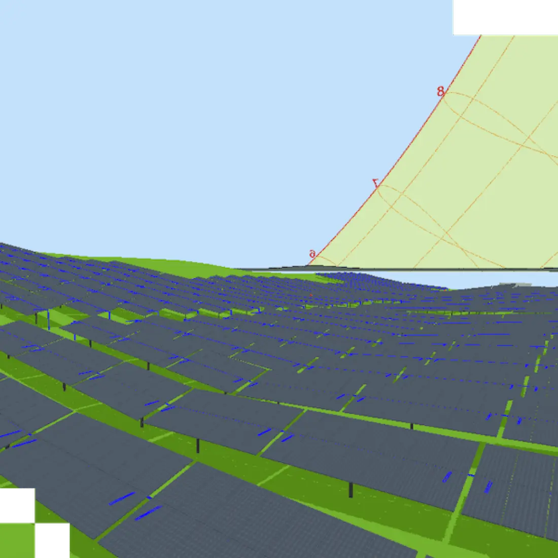 mock up of PVcase Yield solution