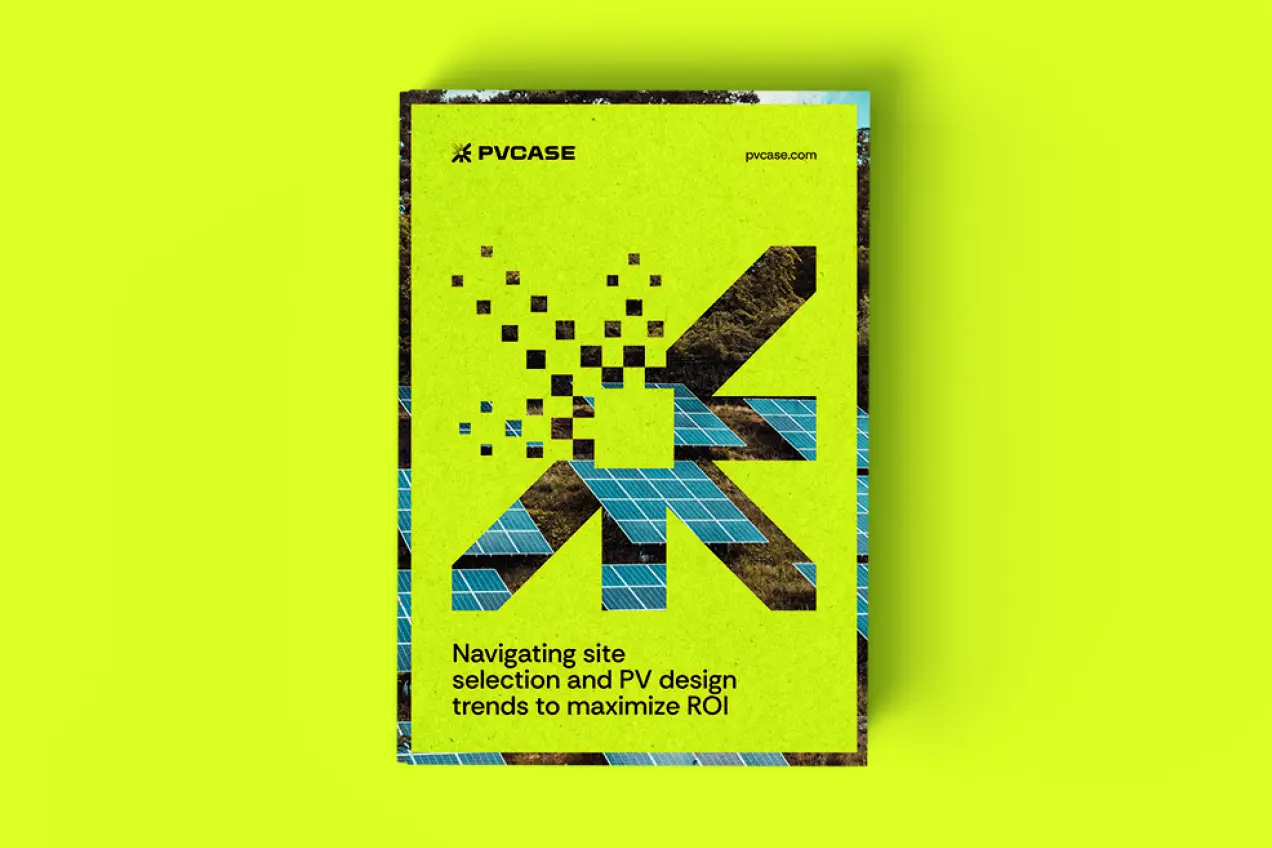 E-book "Navigate solar trends to maximize ROI" cover image