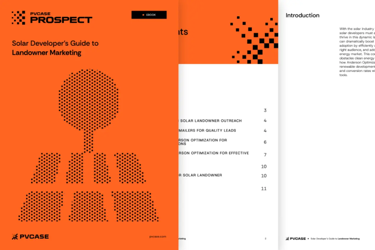 Cover of the Solar Developer’s Guide to Landowner Marketing eBook