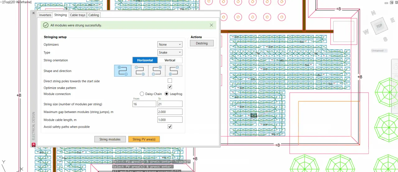 PVcase Roof Mount's leapfrog stringing pattern