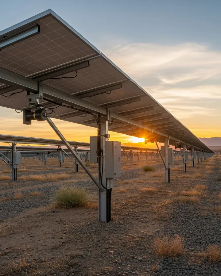 Terraced solar power plant.