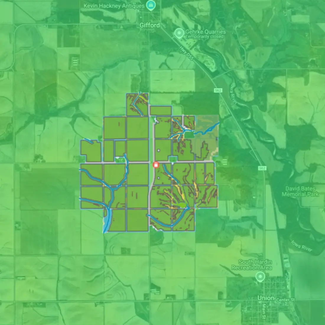 Solar project pipeline map with shortlisted candidate sites